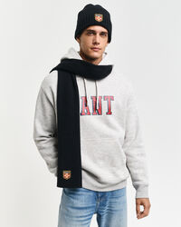 Badge Beanie und Schal aus Wolle im Geschenkset