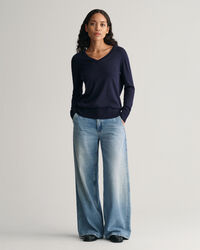 Feinstrick V-Neck Pullover
