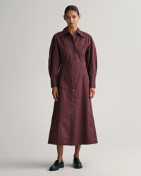 Hemdblusenkleid mit volumin&ouml;sen &Auml;rmeln