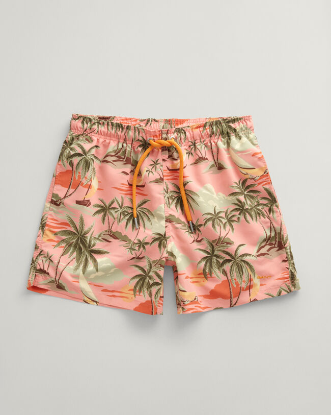 Hawaiian Print Badeshorts