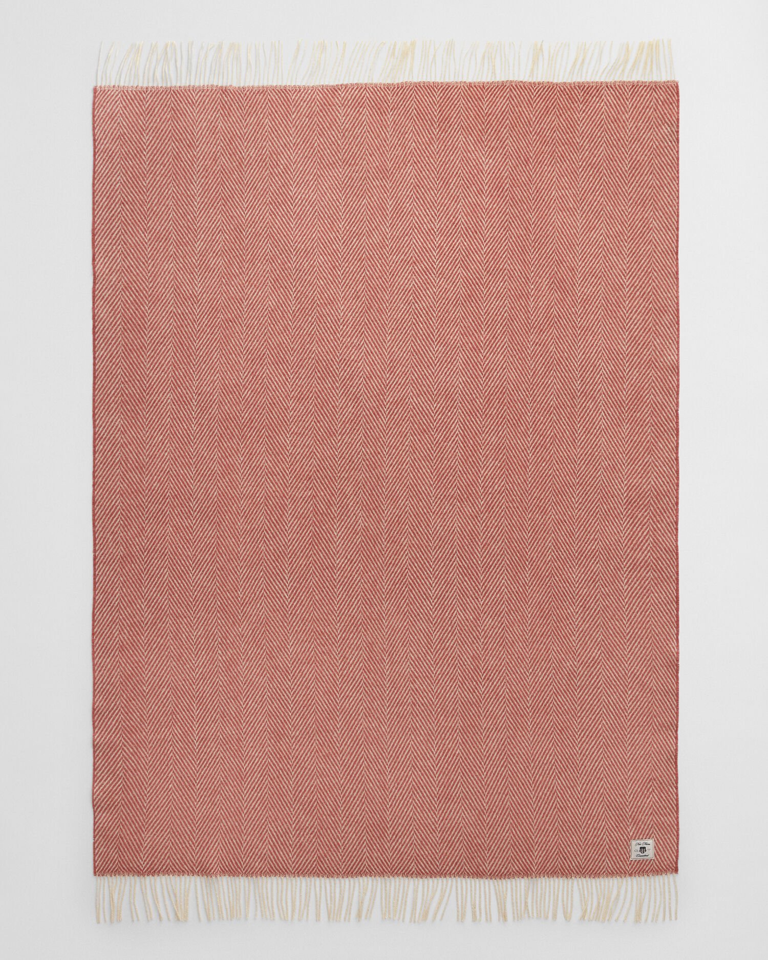 Wolldecke mit Fischgrätmuster