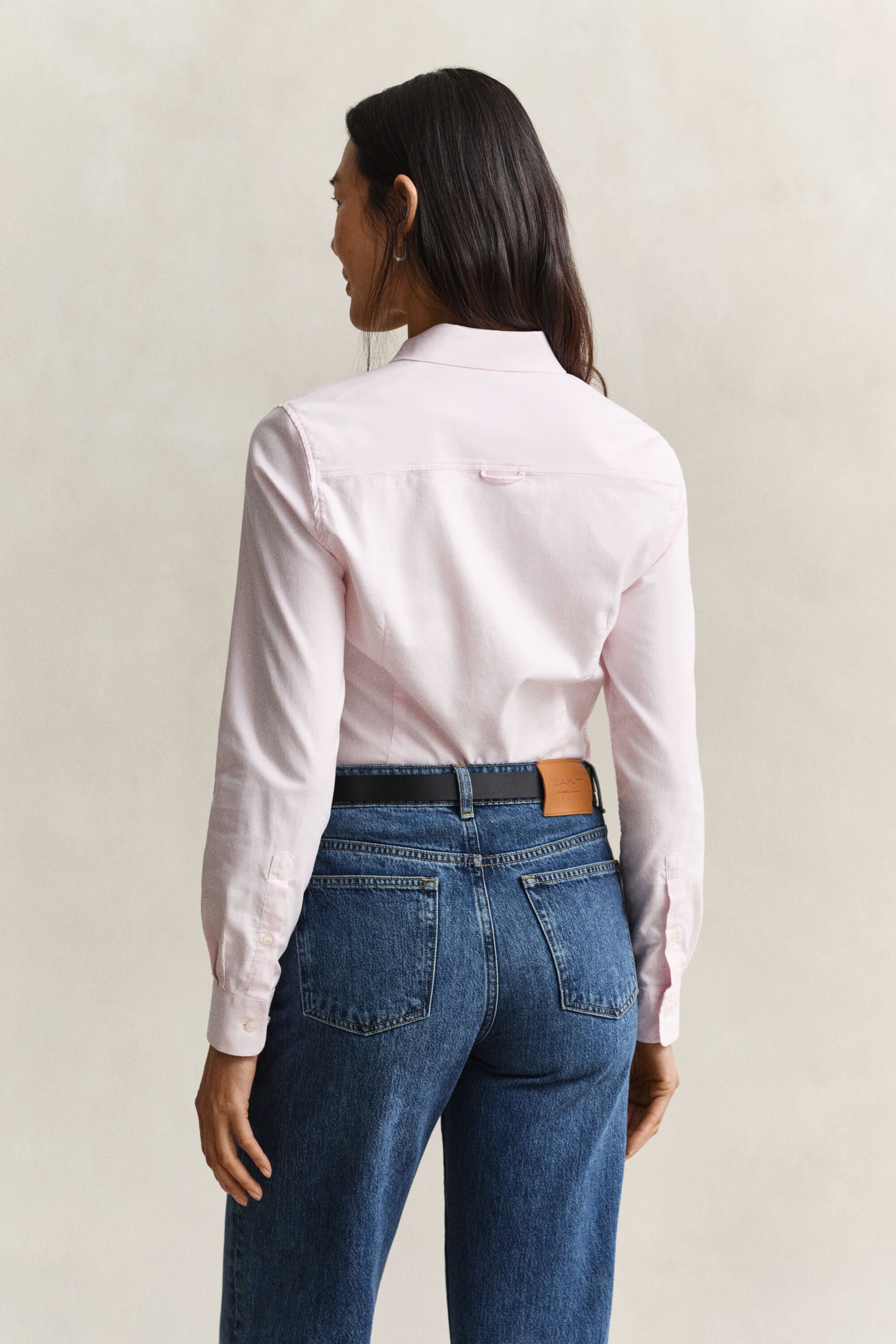 Classic Slim Fit Oxford-Bluse mit Stretch