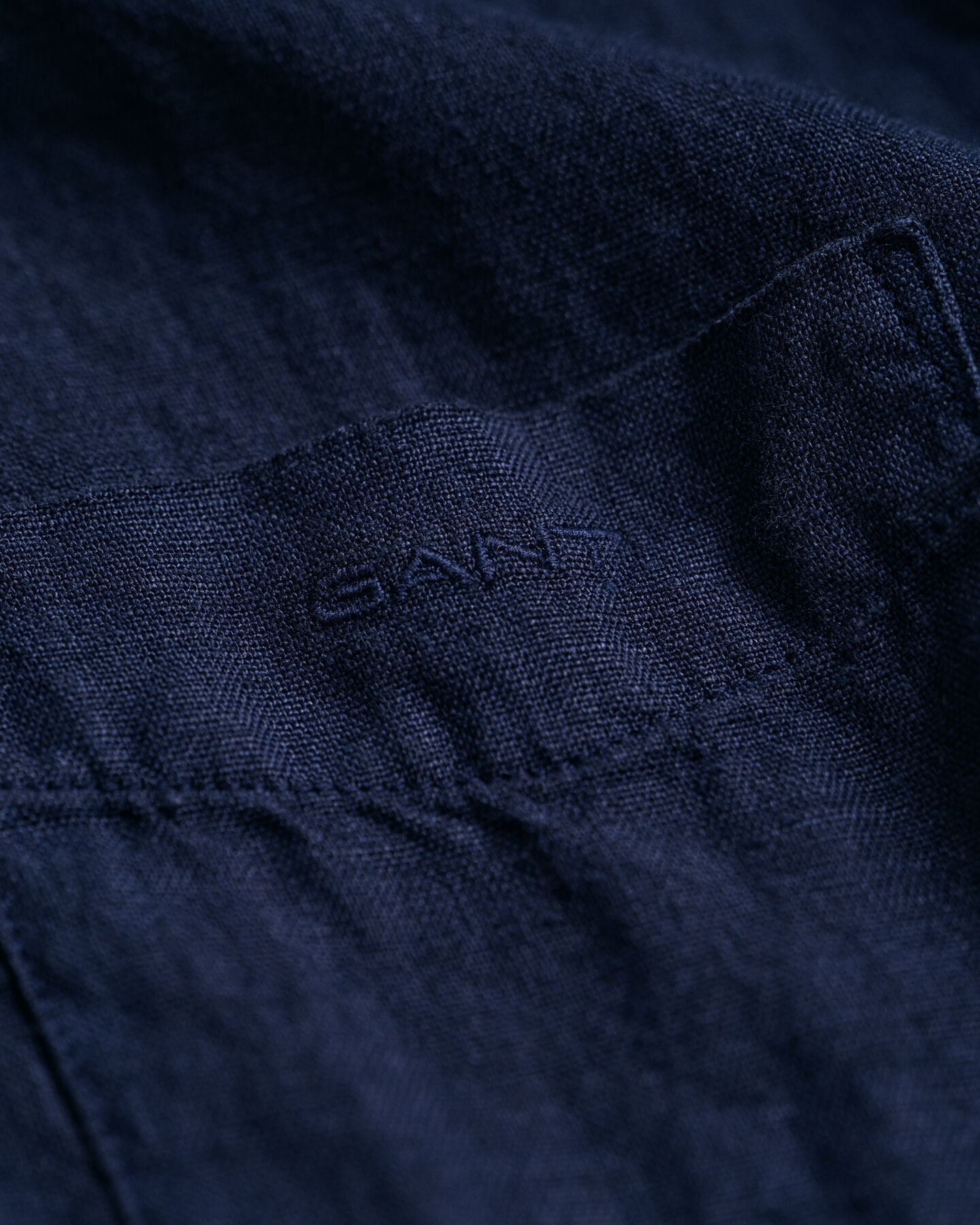 St&uuml;ckgef&auml;rbtes Regular Fit Leinen Kurzarmhemd