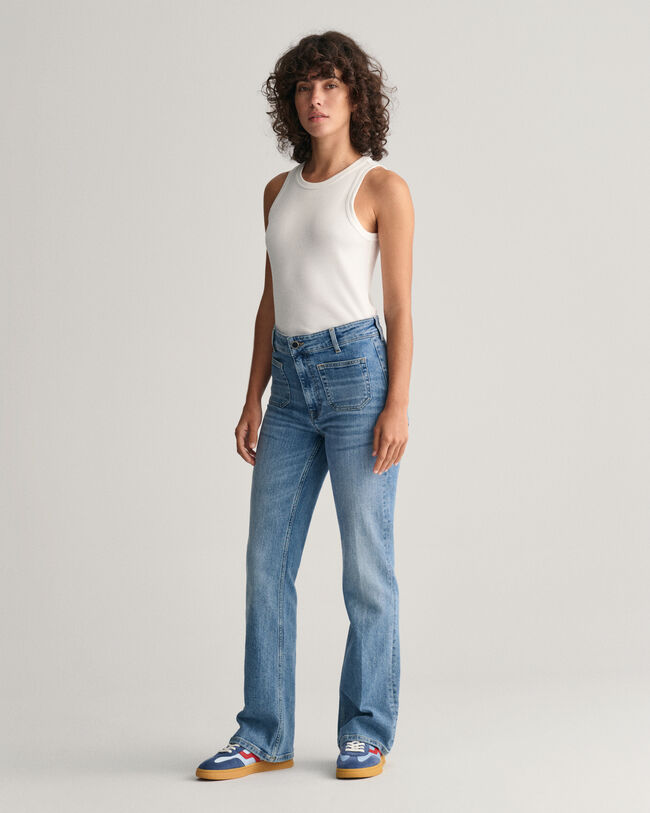 Slim Fit Schlagjeans