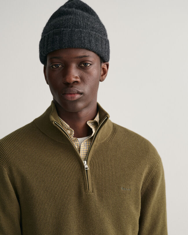 Gerippter Baumwoll Woll Troyer