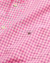 Regular Fit Broadcloth Kurzarm Hemd im Vichy-Karo