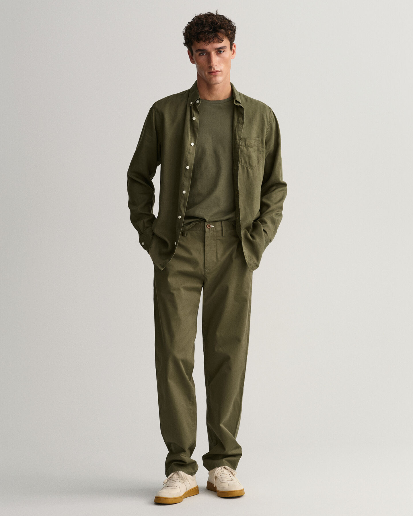 Regular Fit Lyocell Hemd in St&uuml;ckf&auml;rbung