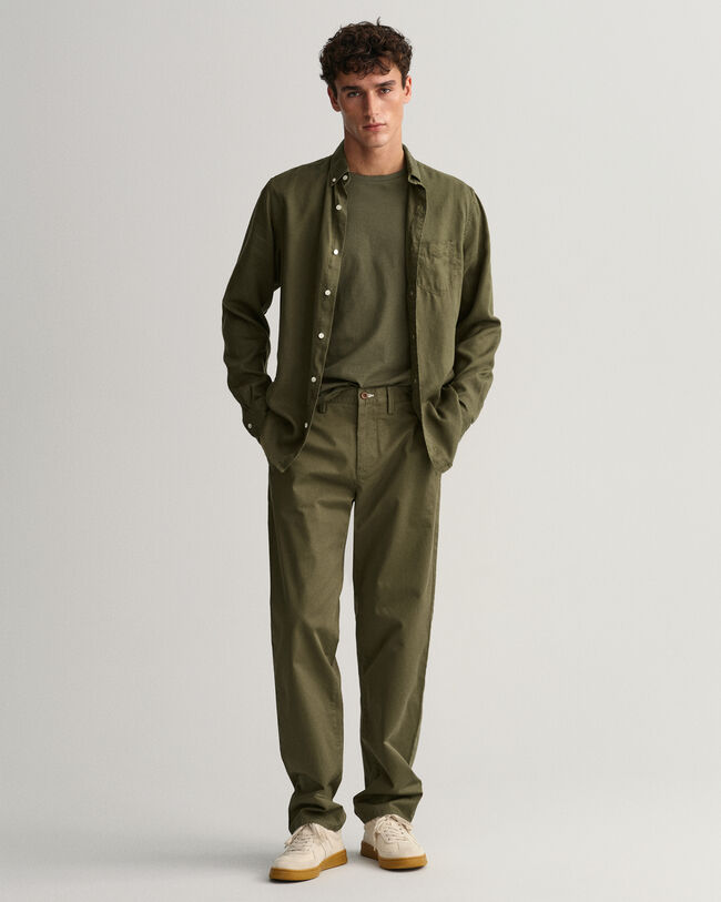 Regular Fit Lyocell Hemd in St&uuml;ckf&auml;rbung