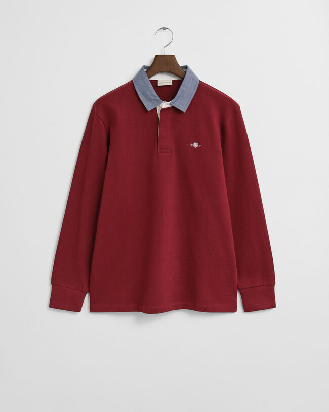 Heavy Rugger mit Chambray-Kragen