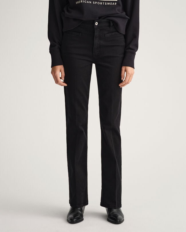 Color Jeans mit ausgestelltem Bein