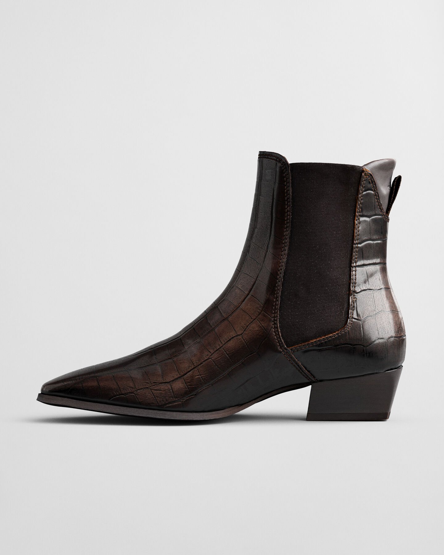 Bassotte Croc-Effect Lederstiefel