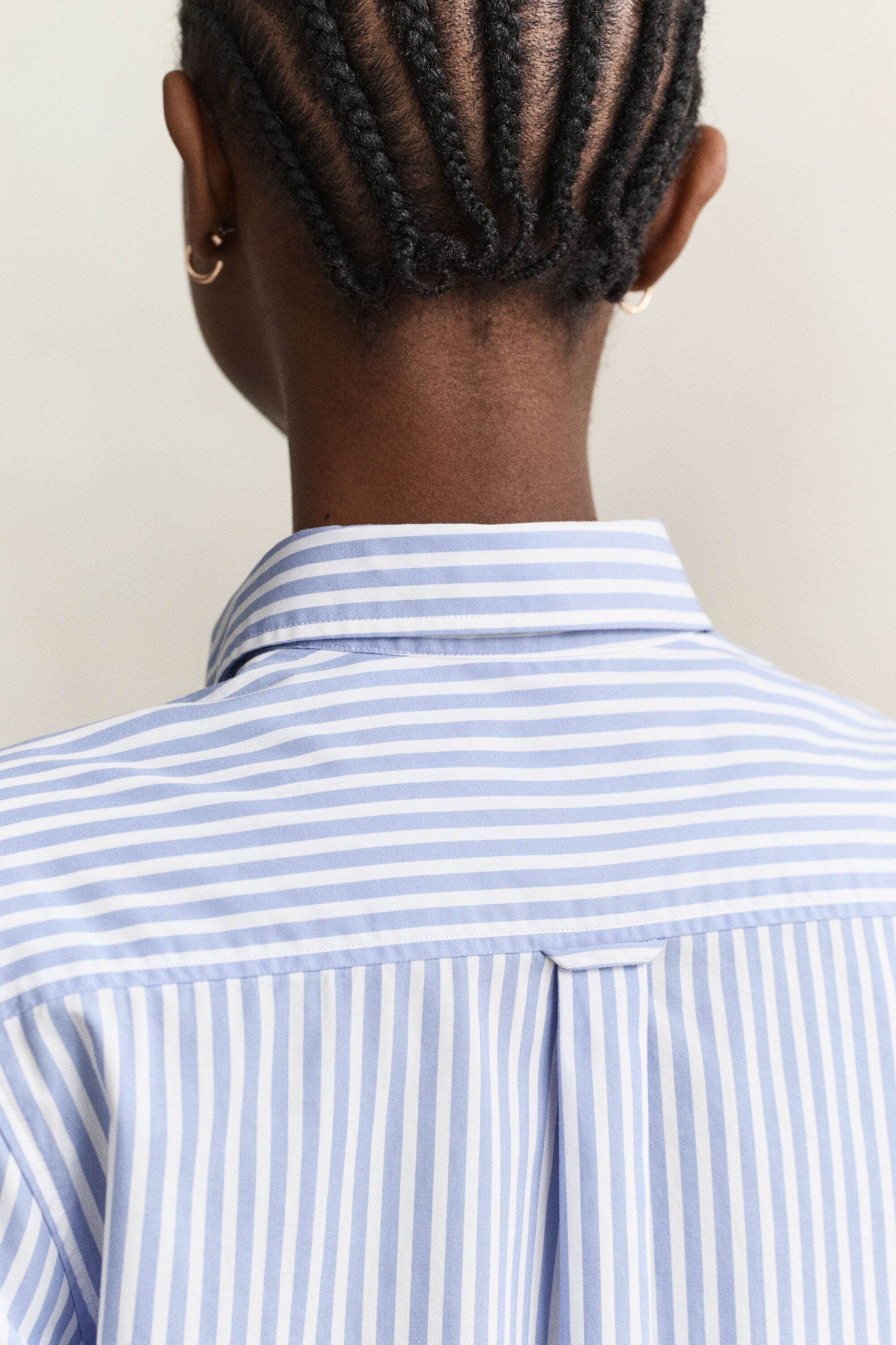 Regular Fit Classic Popeline-Bluse mit Streifen
