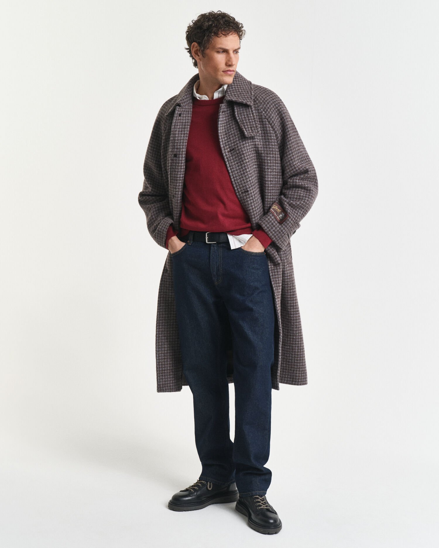 Rundhalspullover aus Baumwolle