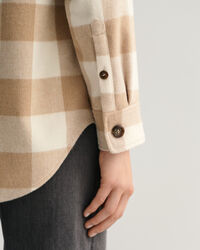 Relaxed Fit Oxford-Hemdjacke mit Karomuster