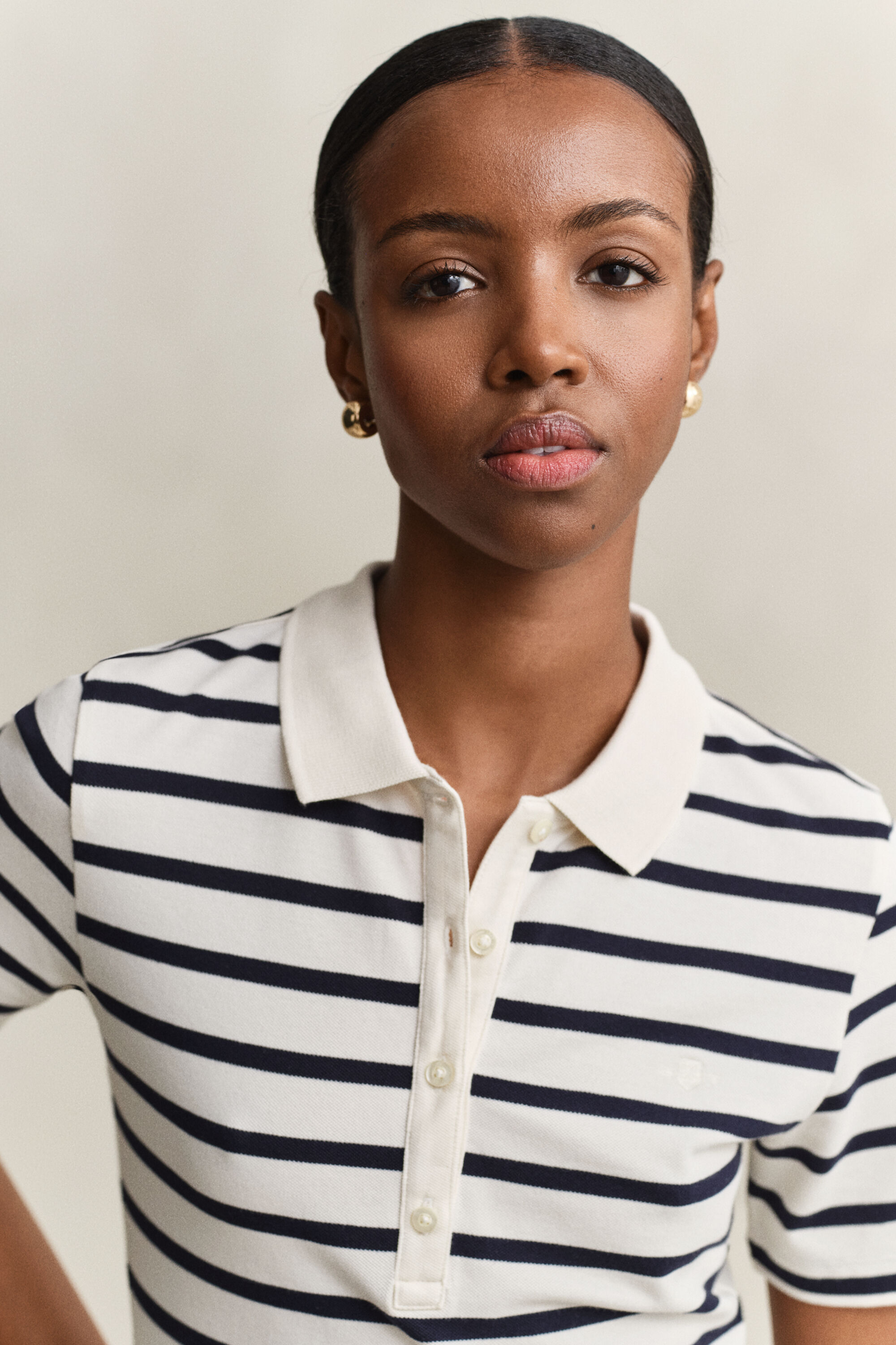 Piqué Poloshirt mit Streifen