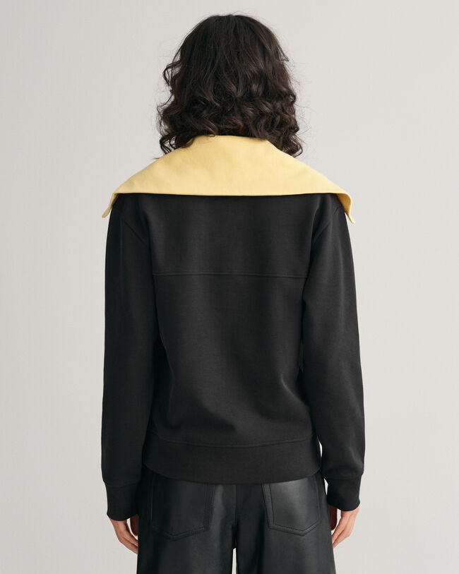 Sweatshirt mit halblangem Rei&szlig;verschluss im Blockfarbendesign