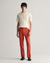 Slim Fit Baumwoll Leinen Anzughose