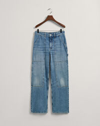 Cargo Jeans mit weitem Bein