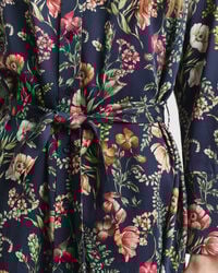 Hemdblusenkleid aus Viskose mit Blumen-Print
