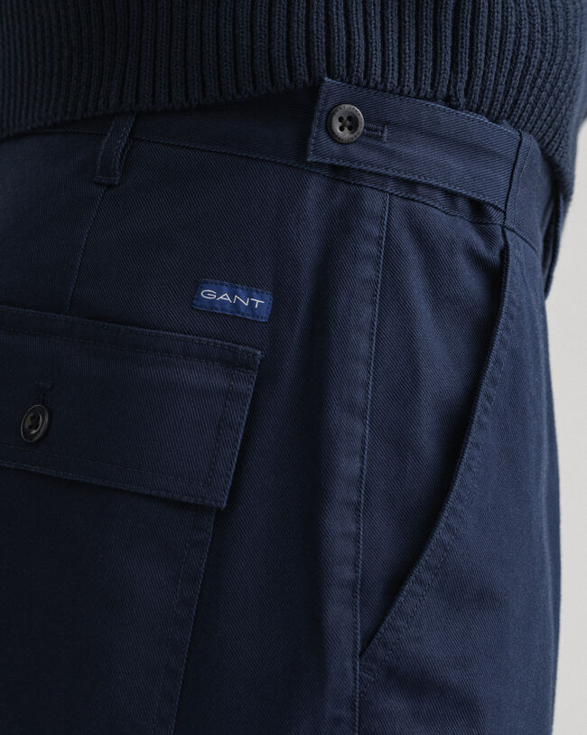 Tapered Chinohose aus Baumwolle