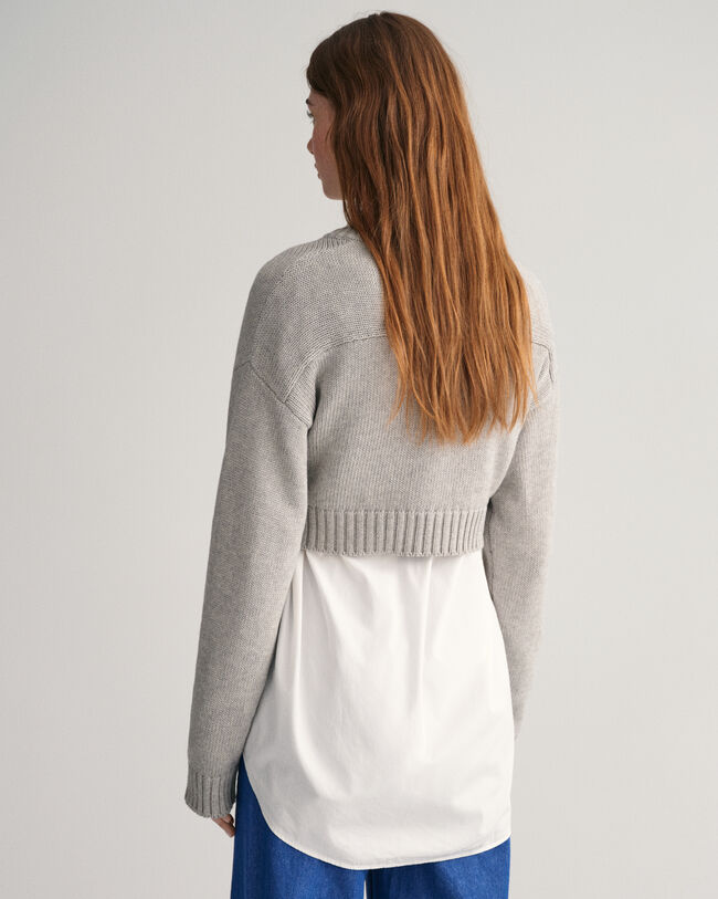 Verk&uuml;rzter V-Neck Pullover