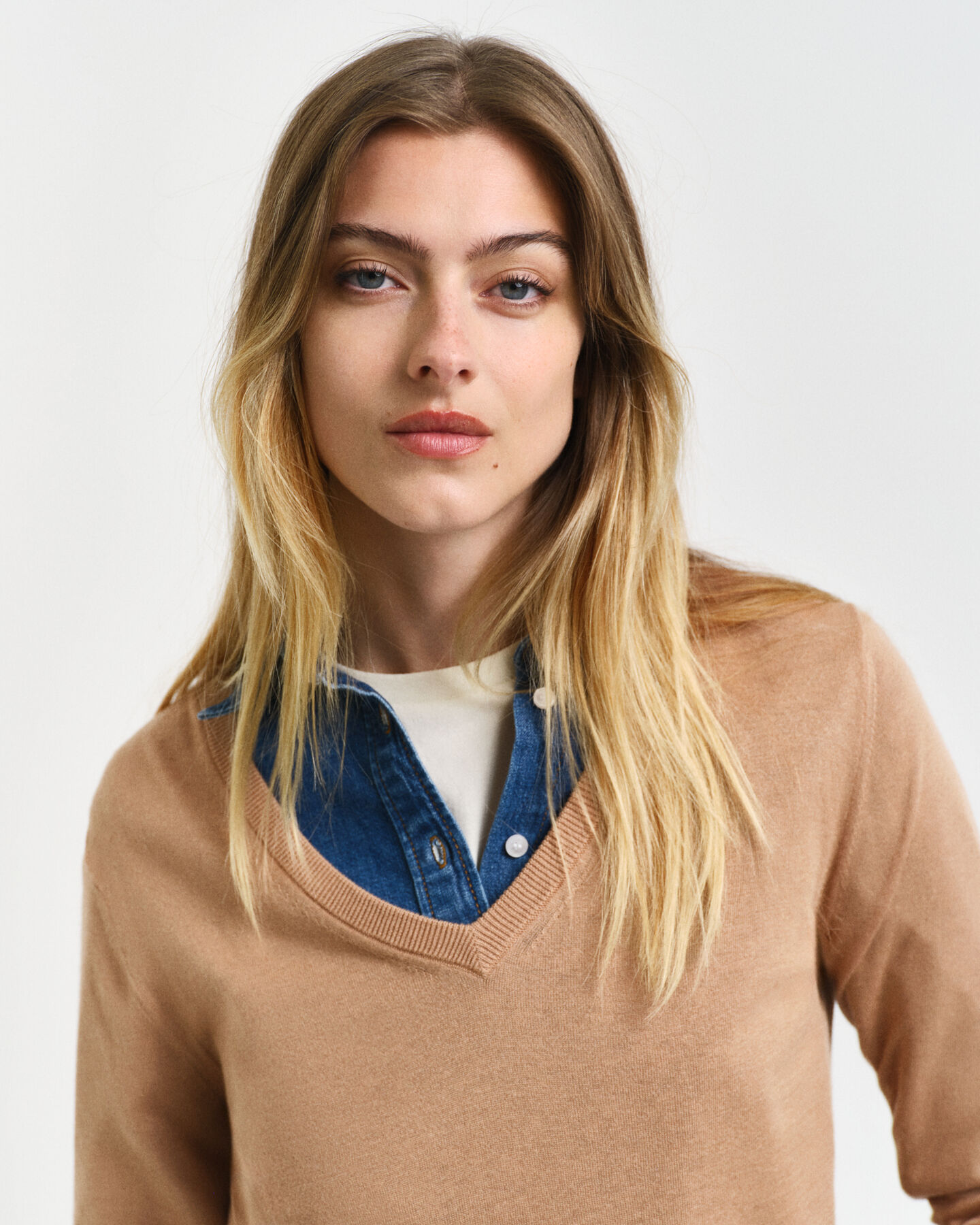 Feinstrick V-Neck Pullover
