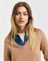 Feinstrick V-Neck Pullover