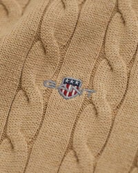 Zopfstrick Rollkragenpullover aus Baumwolle