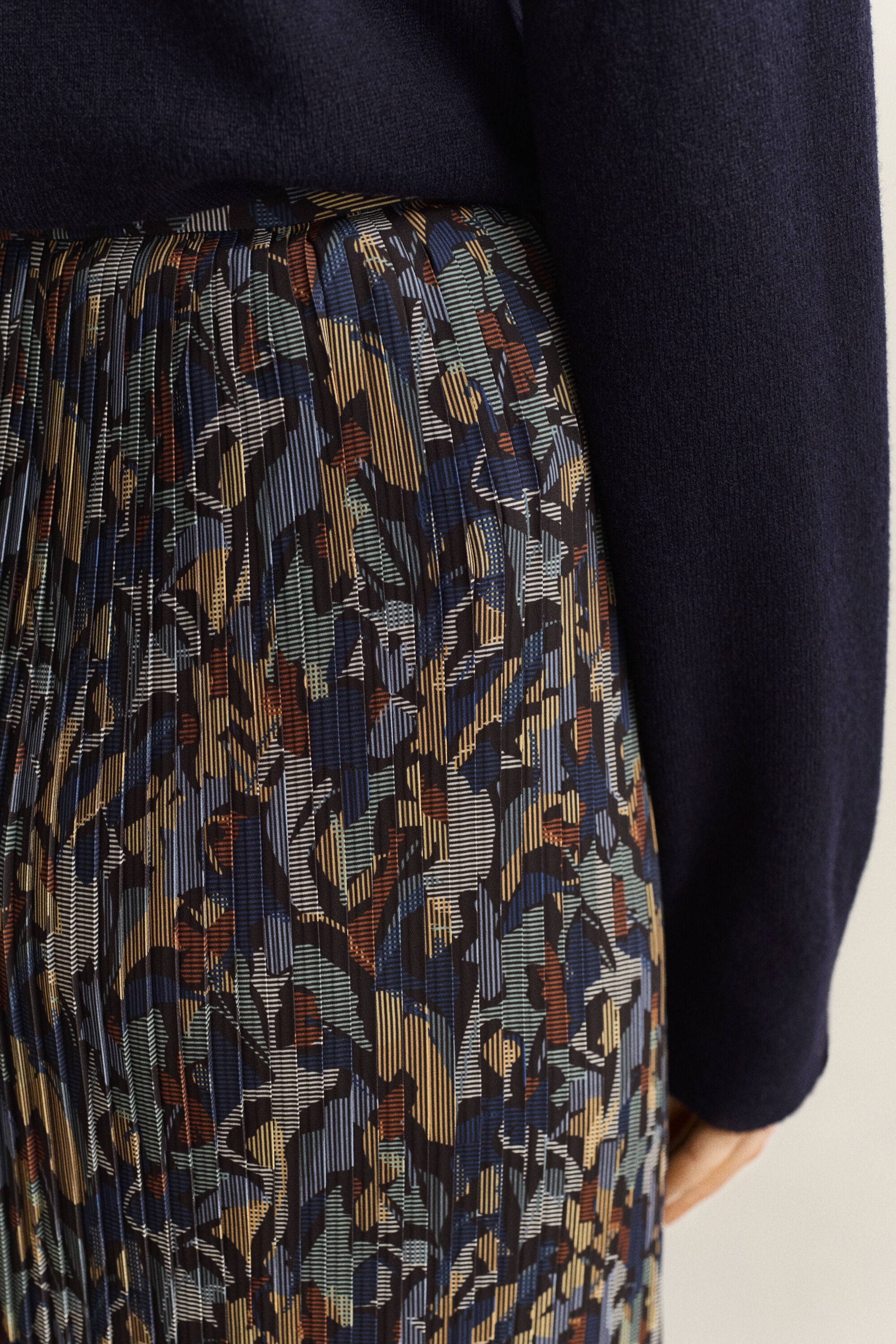 Plissierter Rock mit Print