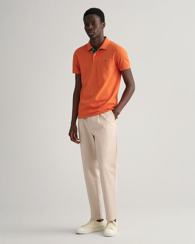 Piqu&eacute; Poloshirt mit Kontrastkragen