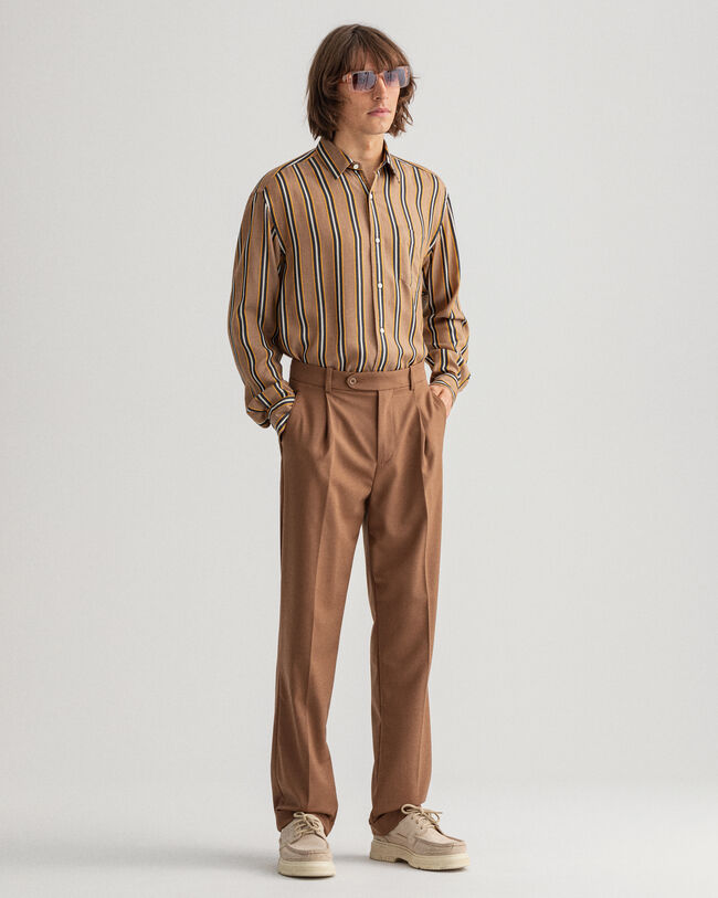 Fluid Bundfaltenhose