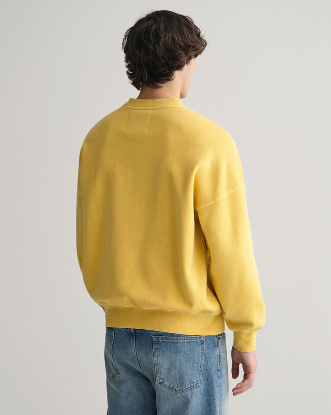 Rundhals-Sweatshirt mit Vintage-Waschung