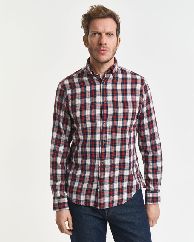 Regular Fit Windblown Flannel Hemd mit Karomuster