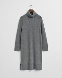 Rollkragenkleid mit Strickdetails