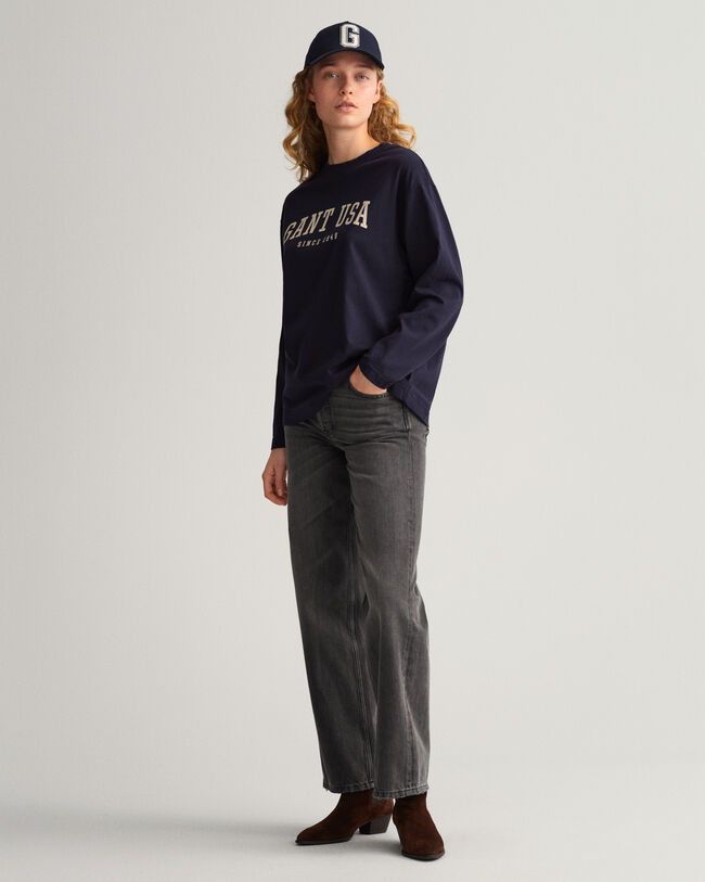 USA Graphic Langarm-T-Shirt