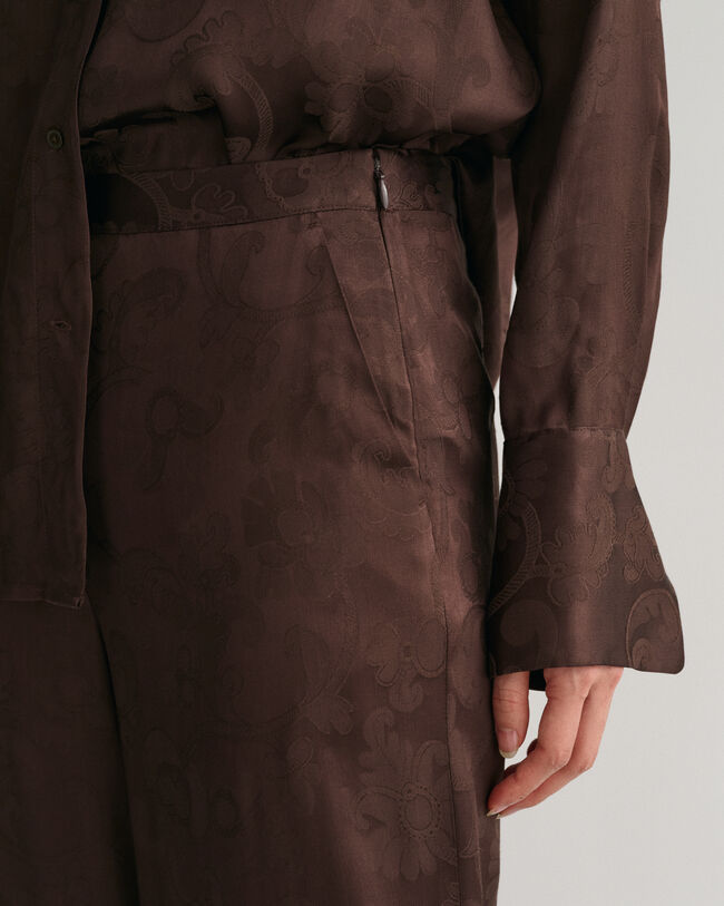 Lace Jacquard Hose mit weitem Bein