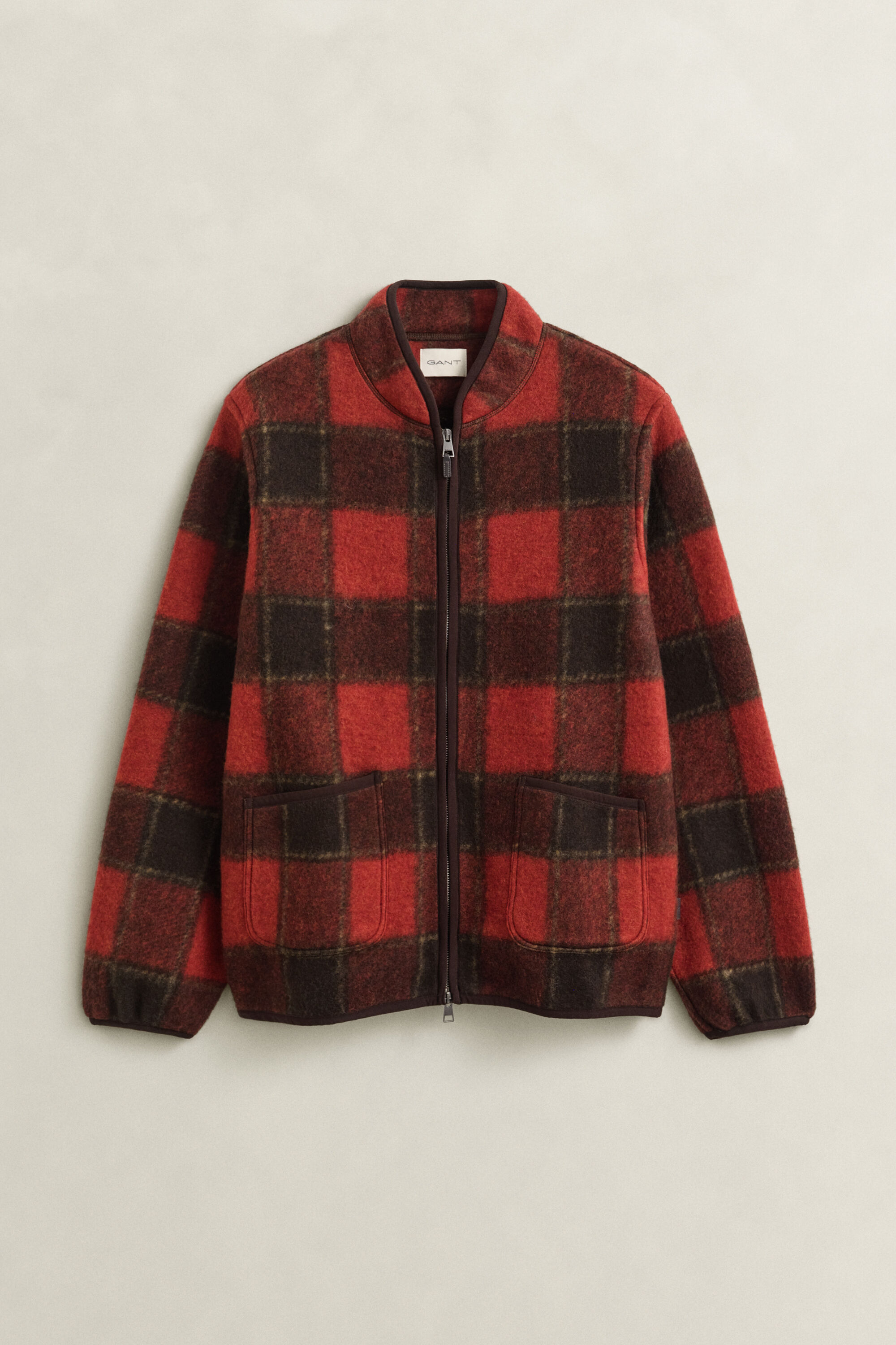 Karierte Fleecejacke