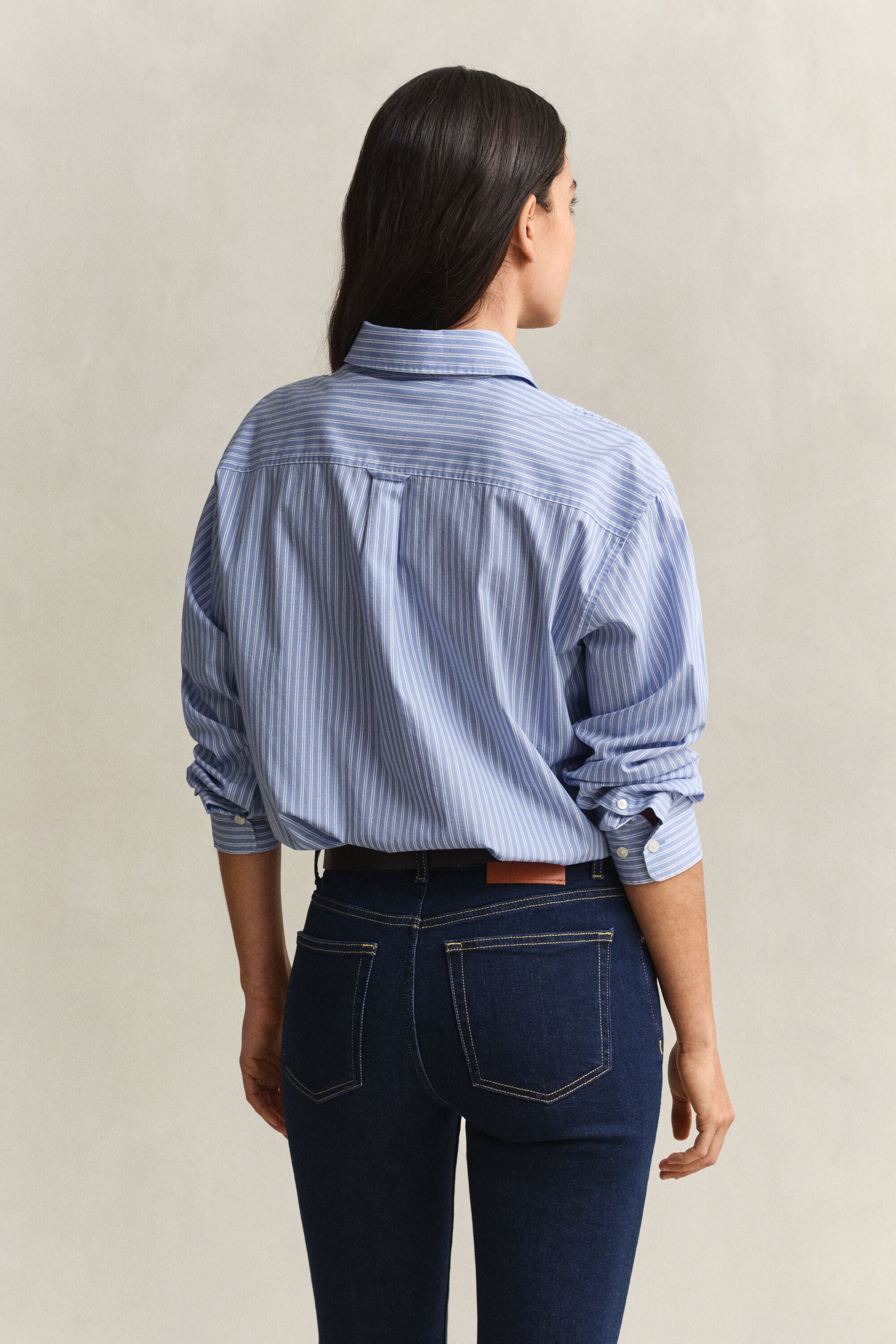 Relaxed Fit Classic Popeline-Bluse mit Streifen