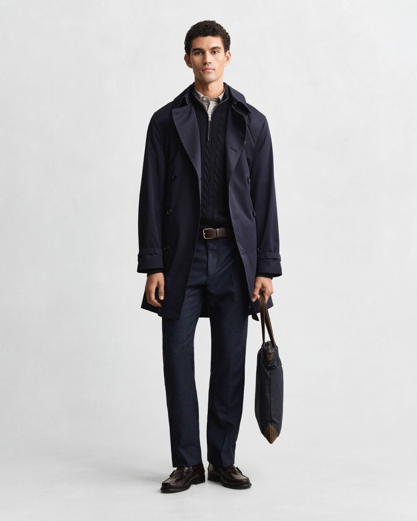 Trenchcoat aus Baumwollgemisch