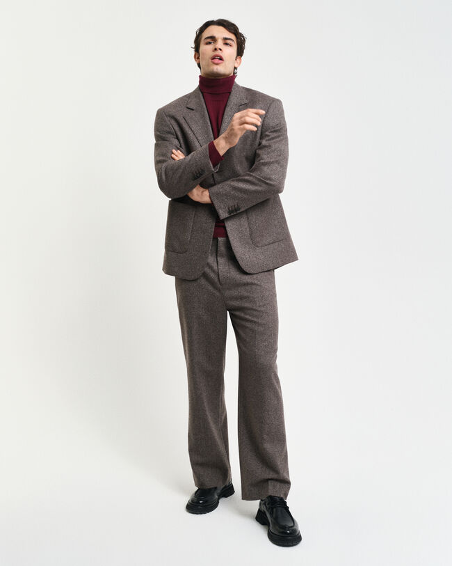 Rollkragenpullover aus extrafeiner Merinowolle