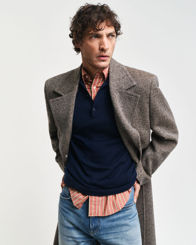 Polopullover aus extrafeiner Merinowolle