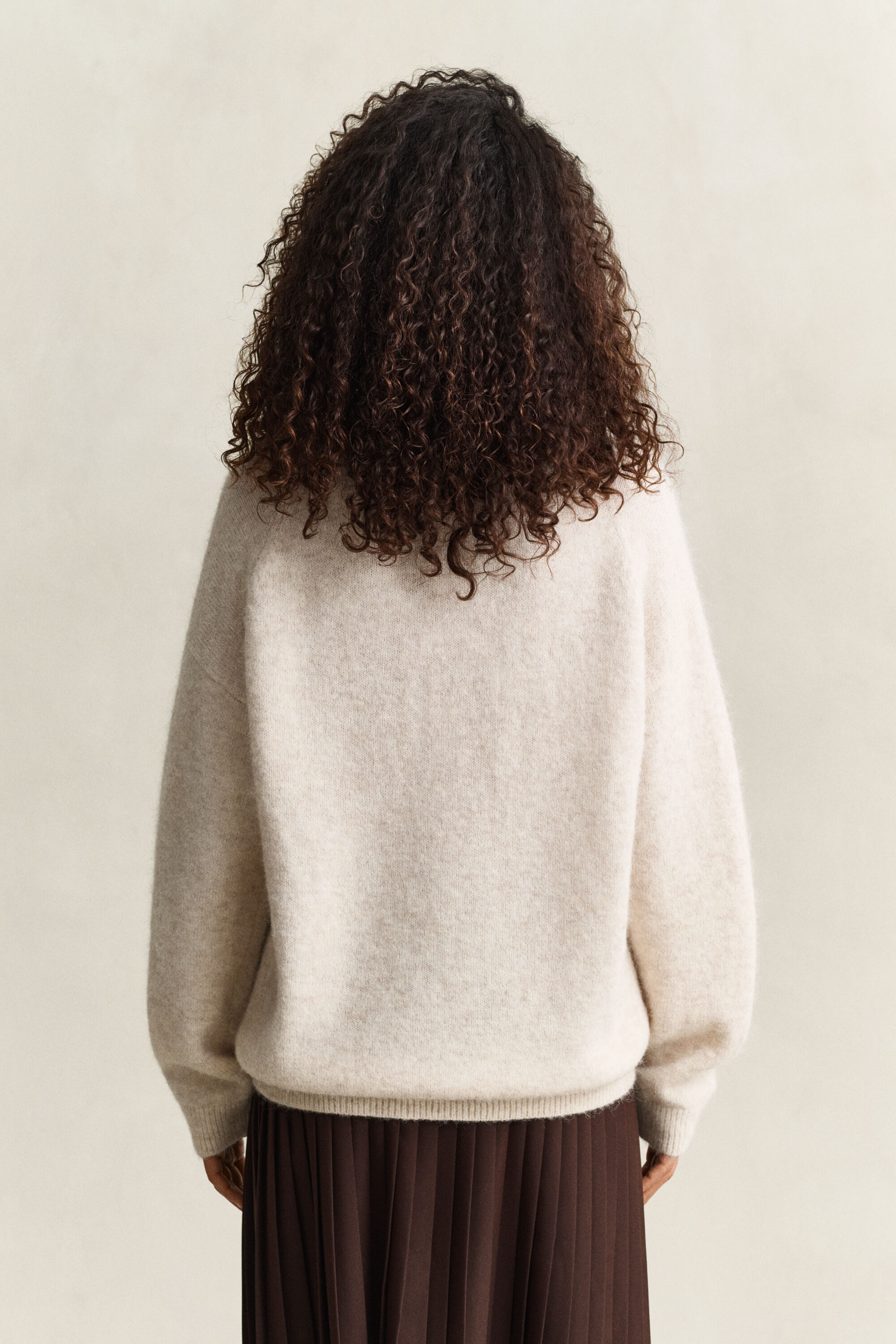 Pullover aus Alpakawollgemisch — LIGHT BEIGE MELANGE