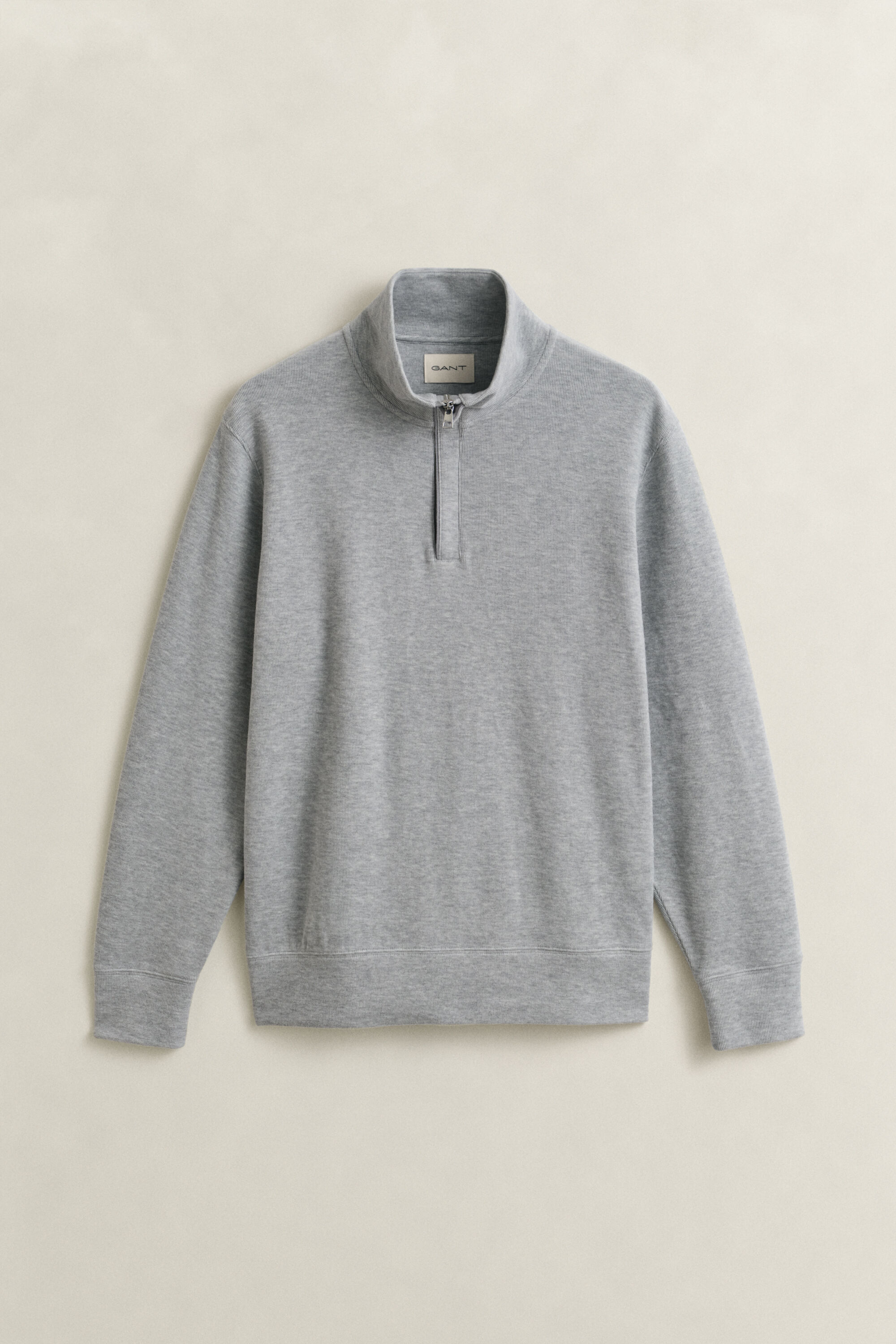 Sacker Rib Sweatshirt mit Reißverschlusskragen