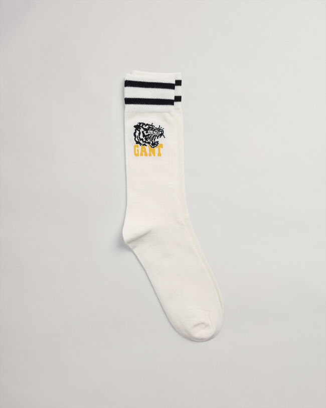 Tiger Socken mit Intarsienstrickerei