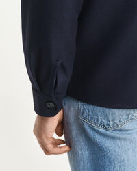 Regular Fit Hemdjacke aus Wollmischung
