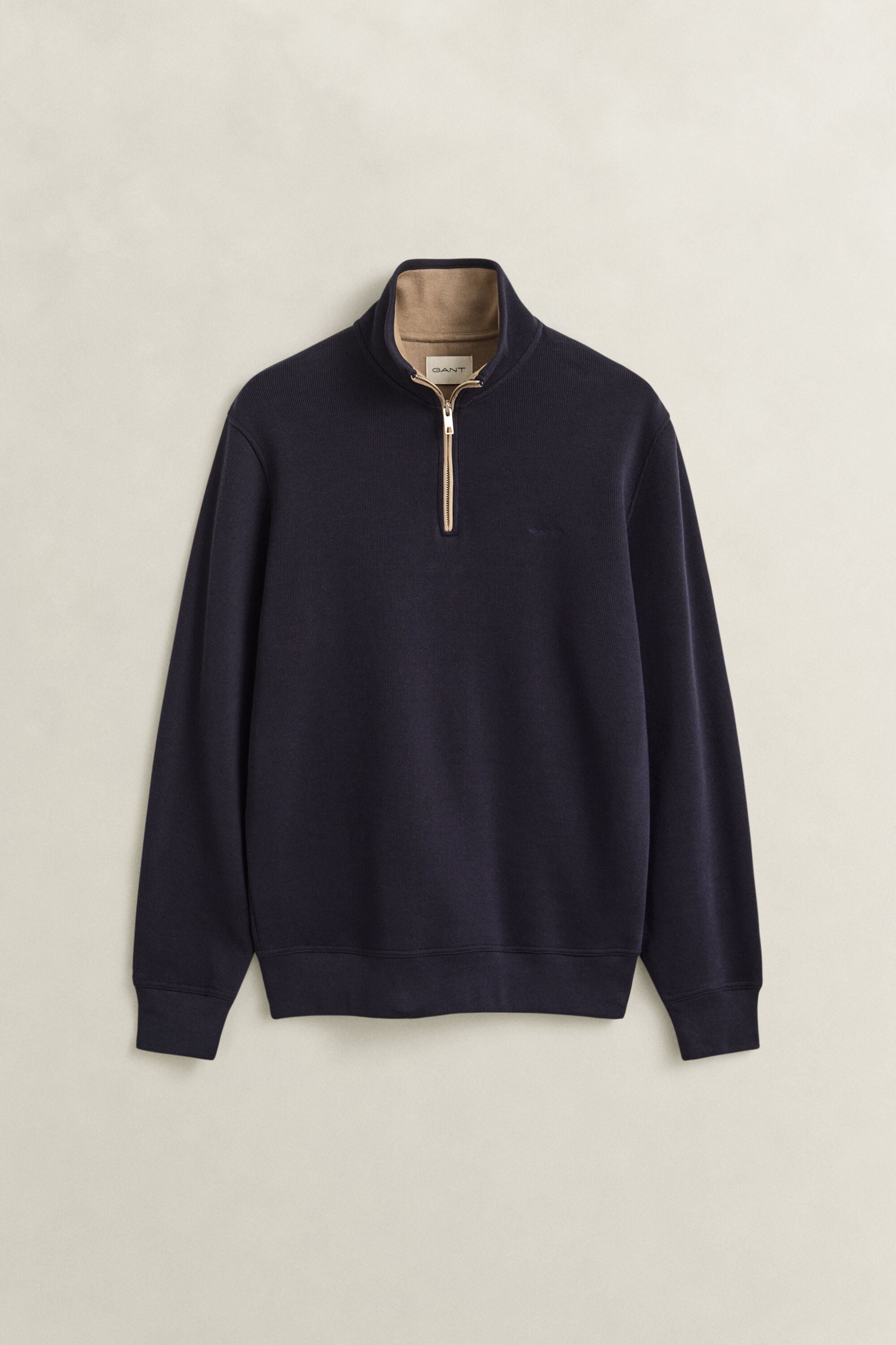 Sacker Rib Sweatshirt mit Reißverschlusskragen