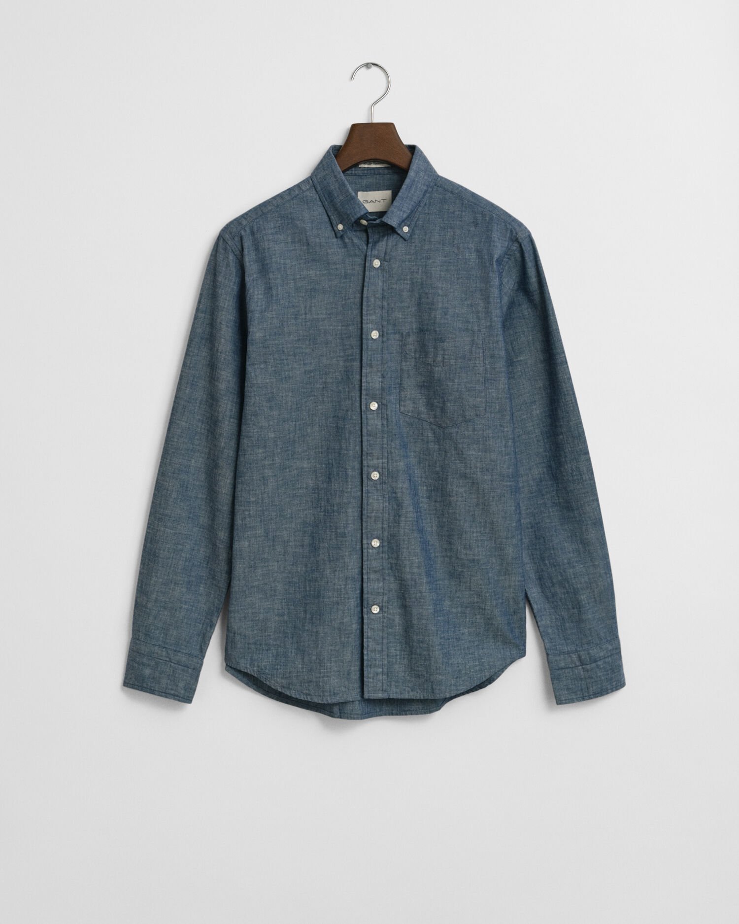 Regular Fit Indigo Chambray Hemd