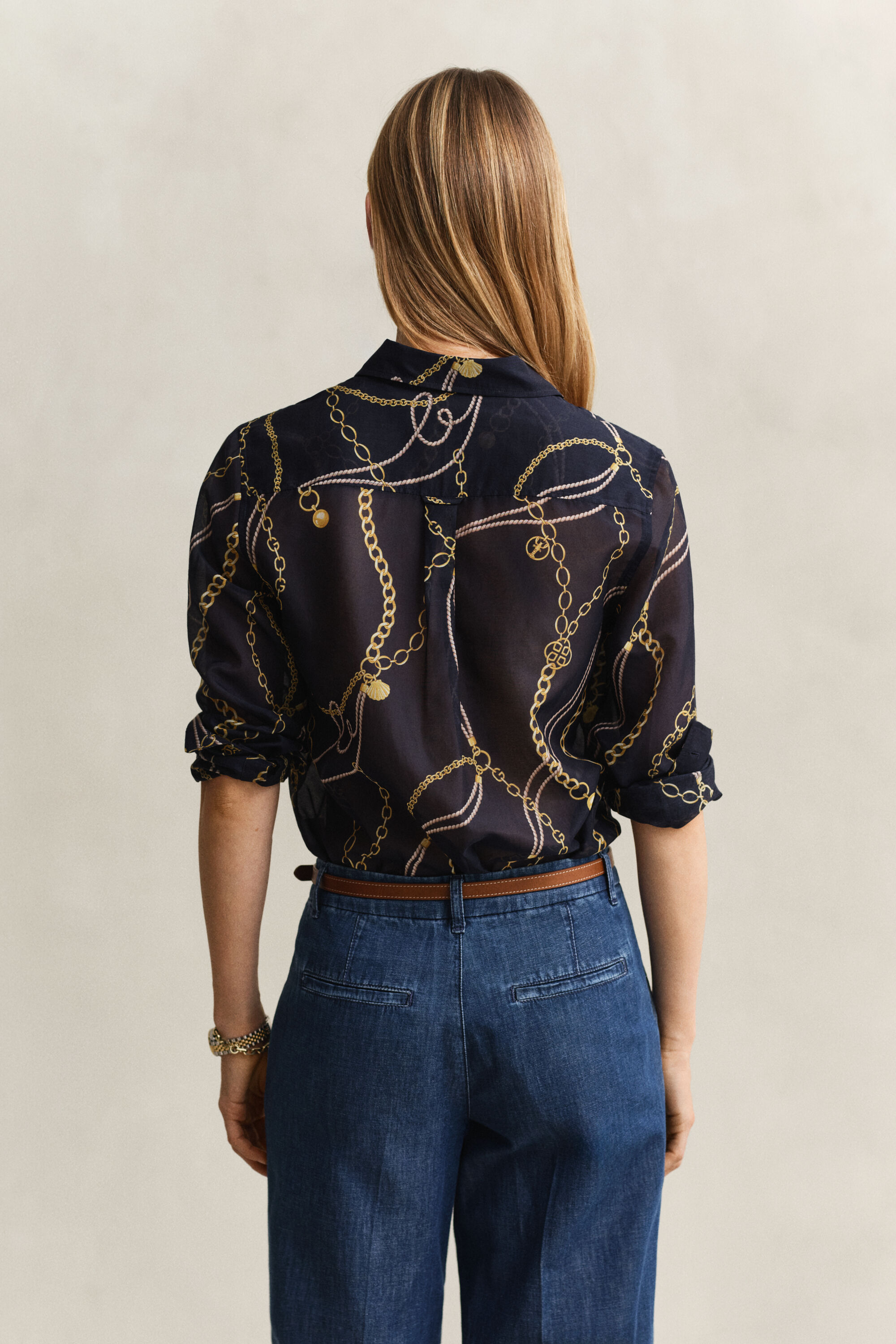 Bluse aus Baumwoll-Seiden-Mix