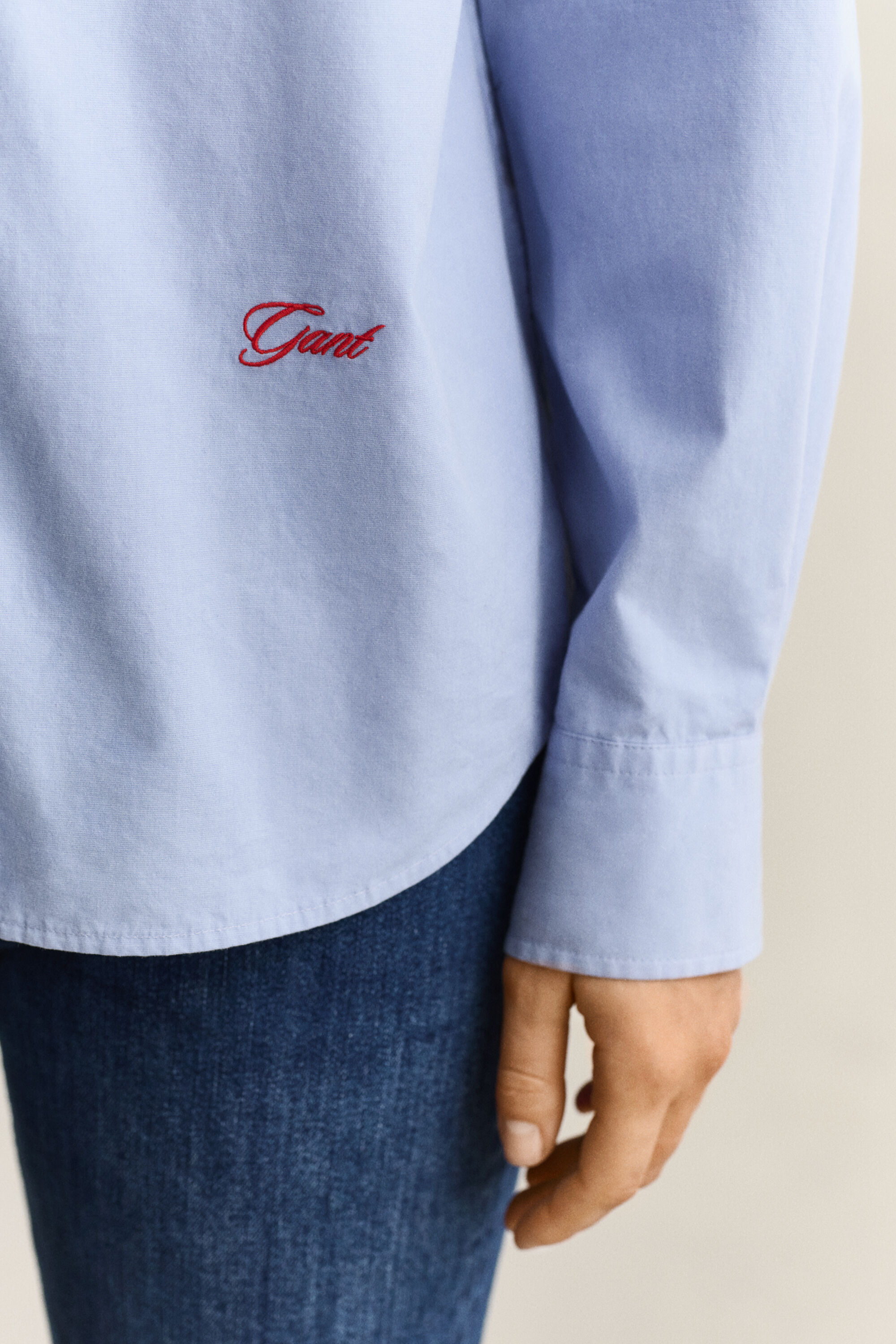 Relaxed Fit Popeline-Bluse