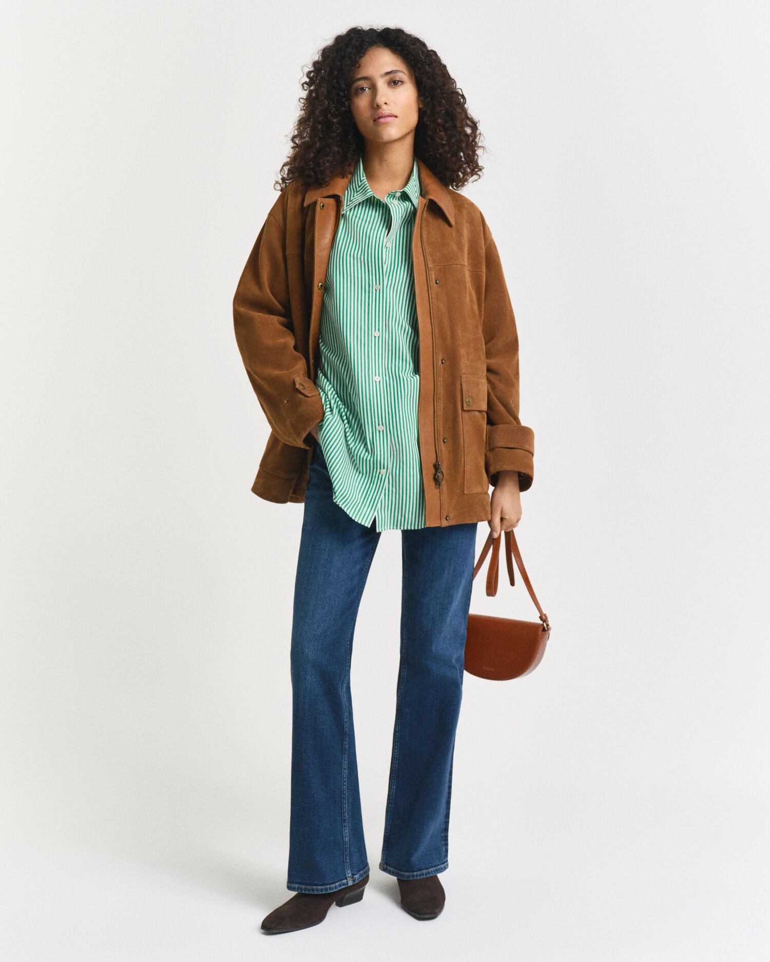 Oversized Classic Popeline Bluse mit Streifen